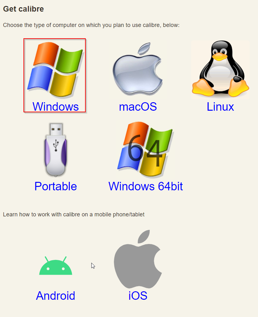 Skærmbillede der viser placeringen af Windows ikon