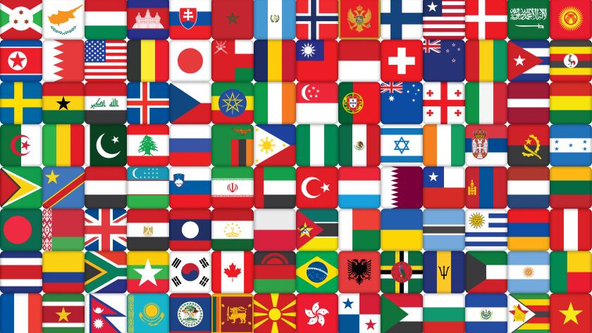 40 forskellige flag fra hele verden