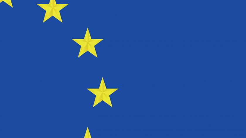 Et udsnit af det EU's flag.